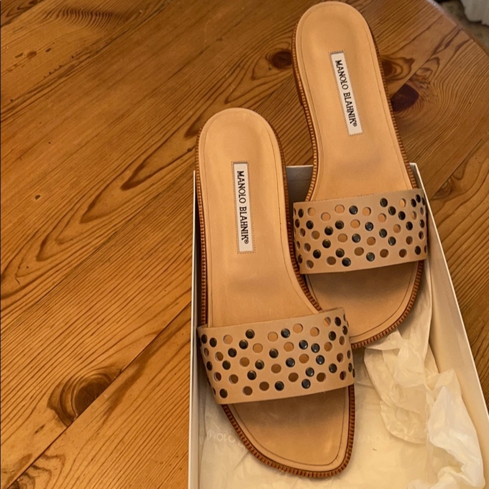 Manolo Blahnik Slide Sandals Size 10B (40)
